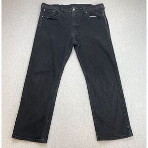 Levis 569 Jeans Mens 38 x 32 Black Cotton‎ Blend Stretch Loose Straight